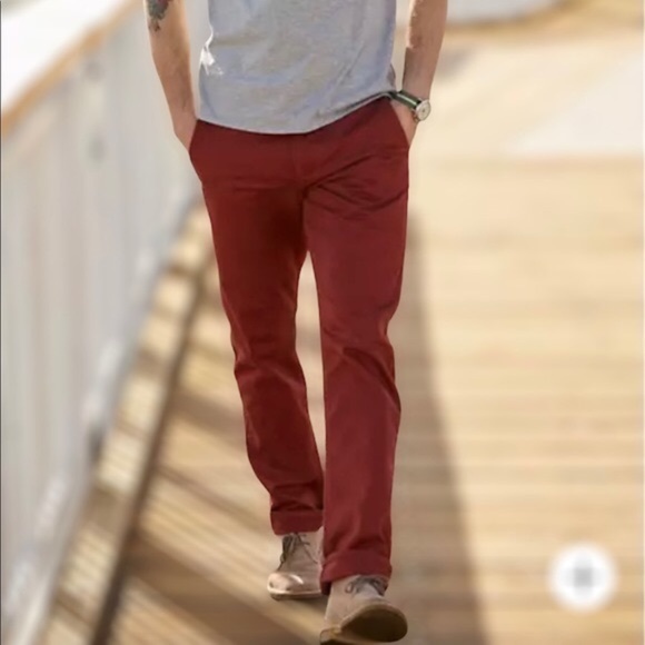 Men’s Dockers Khaki Jean Slim Fit Pants In Rusty Red